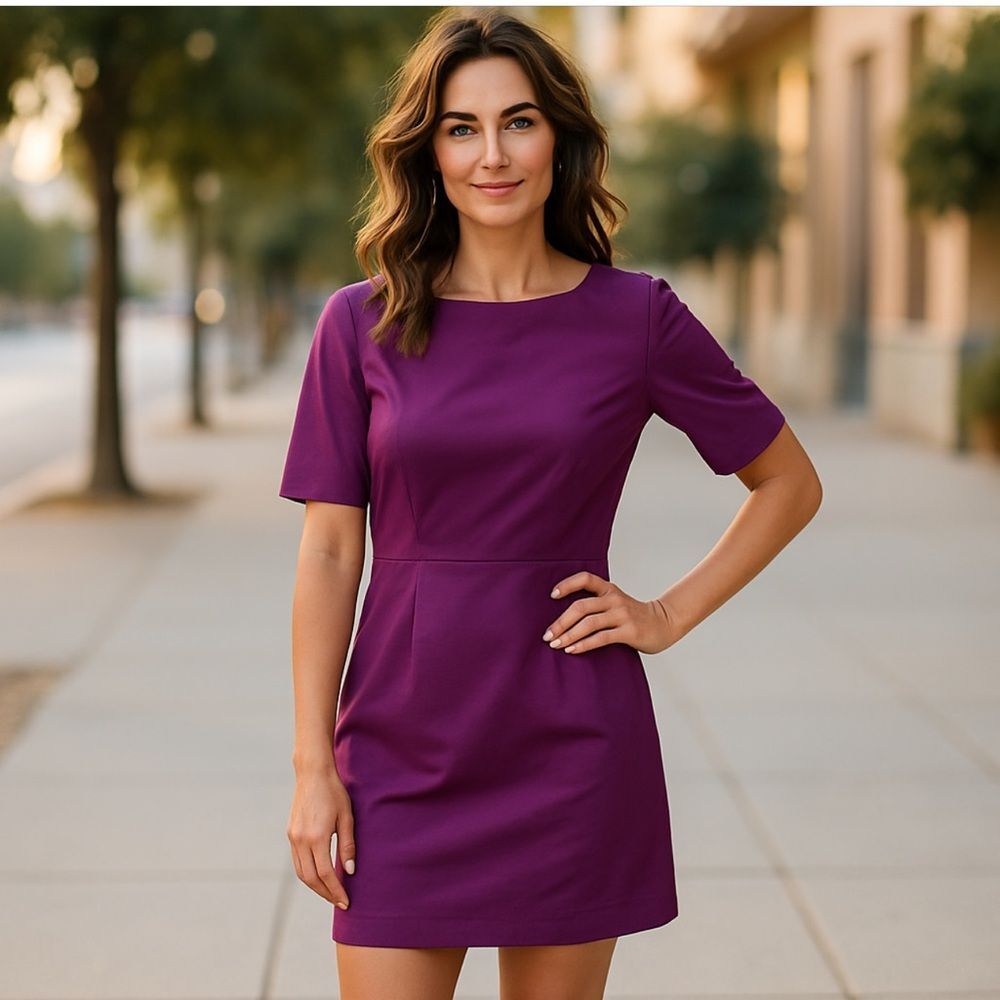 Kate Spade Saturday Shift Midi Dress sz 4 Purple
